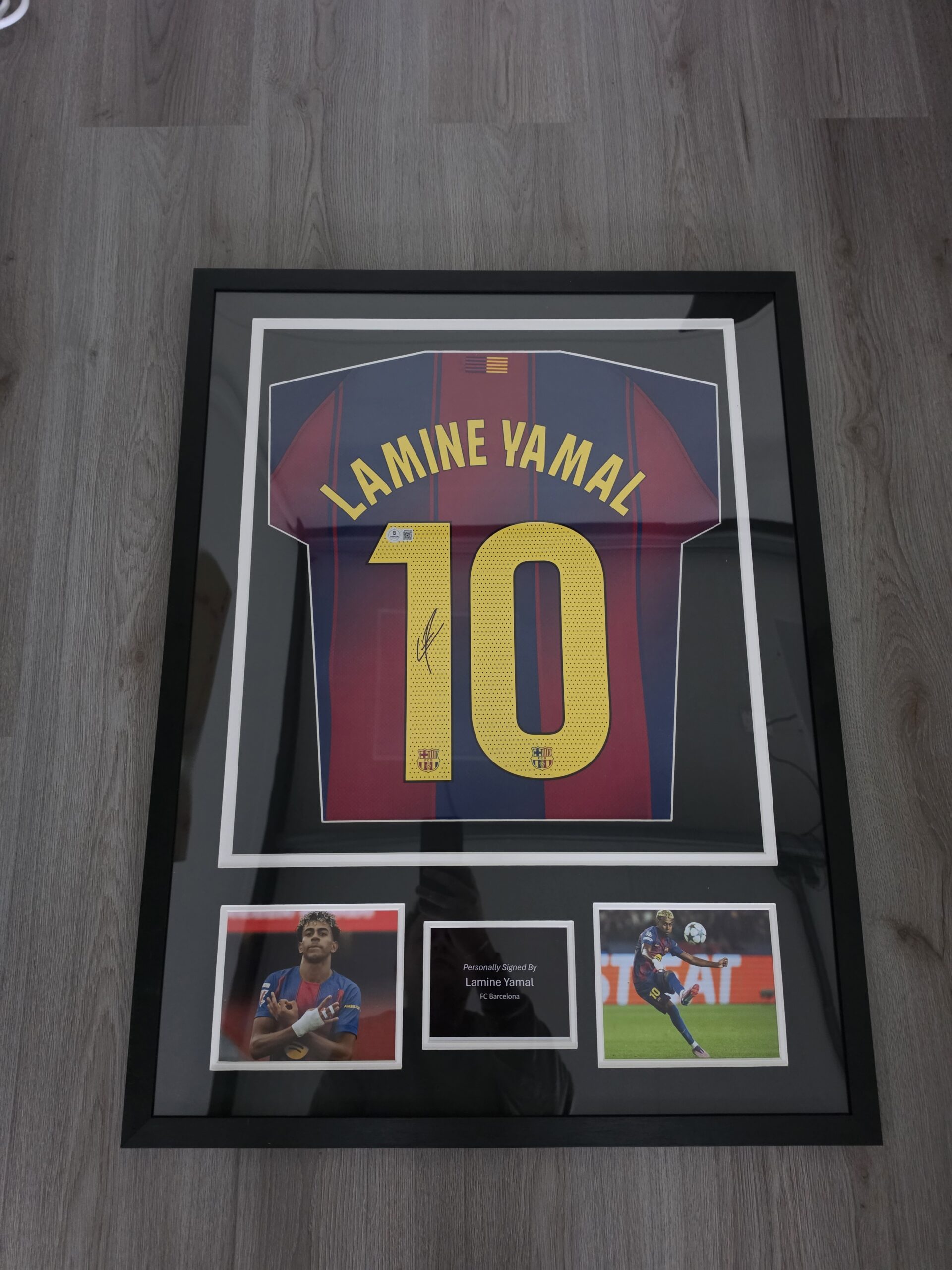 Gesigneerd Lamine Yamal Shirt FC Barcelona #10 – Ingelijst met Beckett Authenticatie
