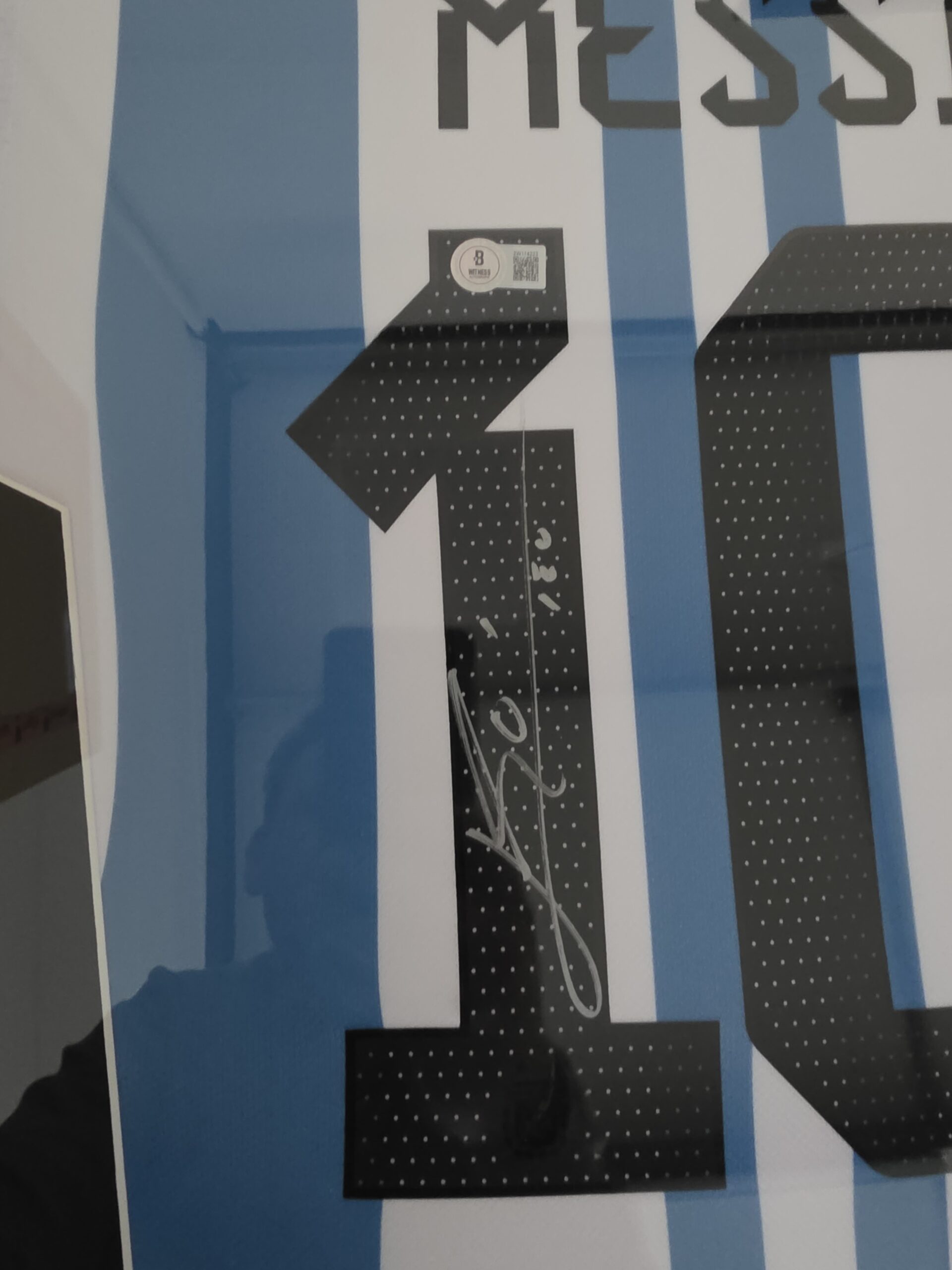 Gesigneerd Lionel Messi Shirt Argentinië WK 2022 – Nummer 10 – Beckett Authenticatie - Afbeelding 2